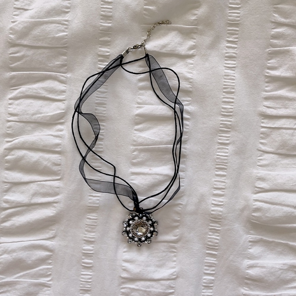 Black handmade necklace
